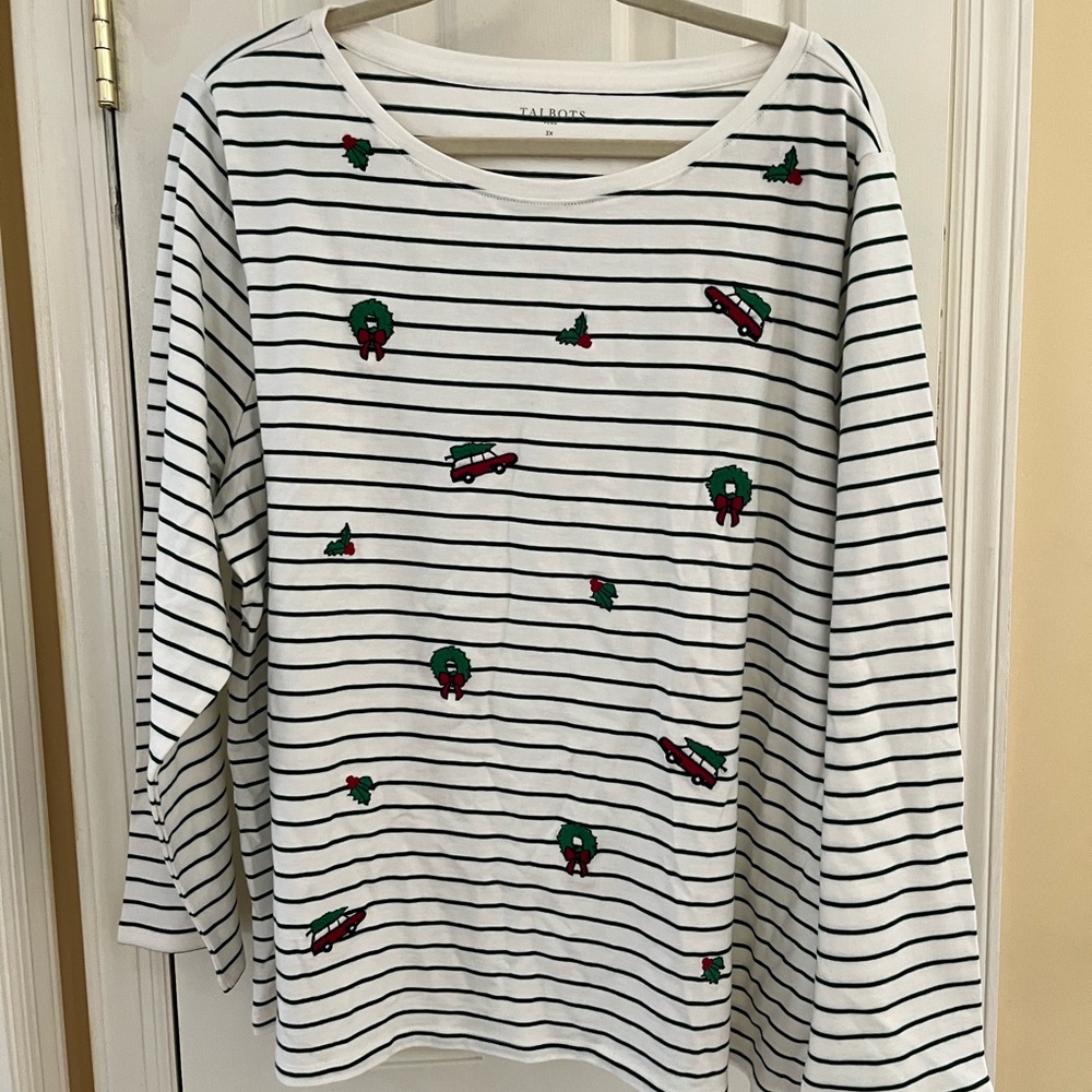 Talbots holiday top size 3X new with tags